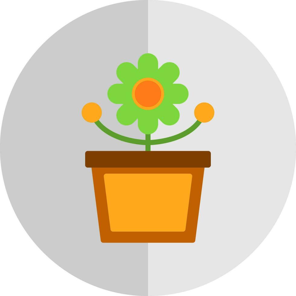 Flower Pot Vector Icon Design