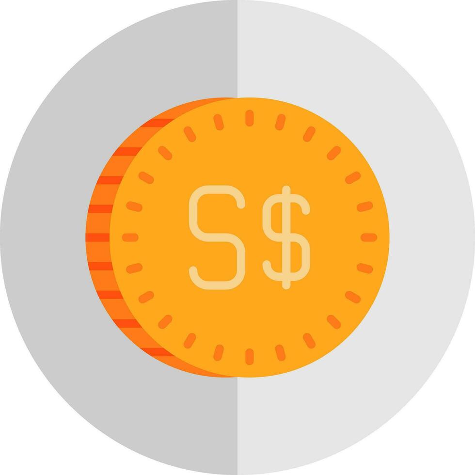 Singapore Dollar Vector Icon Design