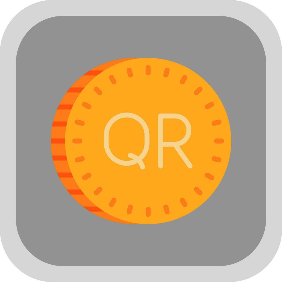 Qatari riyal Vector Icon Design