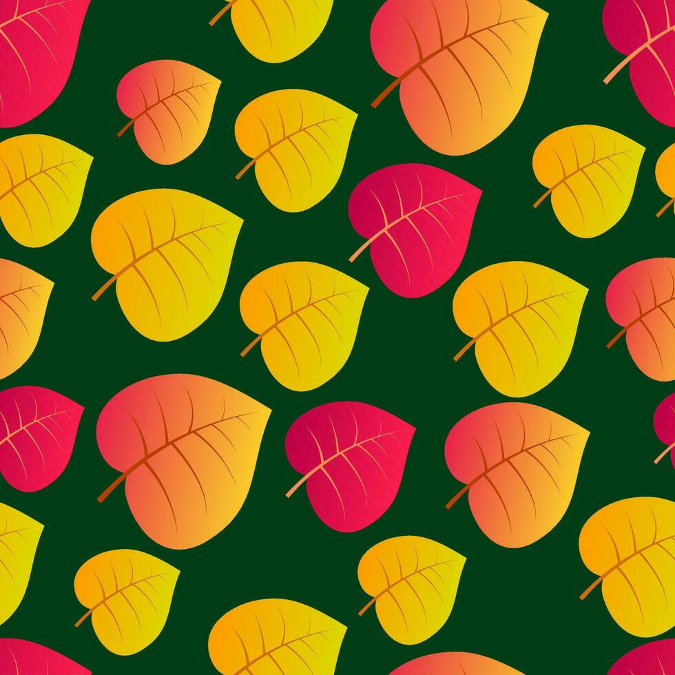 Autumn seamless background with maple colorful leaves. Design for fall season posters, wrapping papers and holidays decorations. Vector illustration