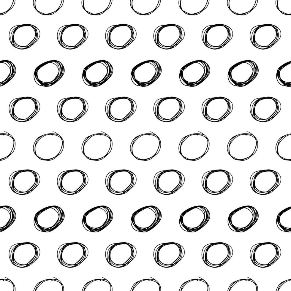 Seamless pattern with sketch circles shape vector