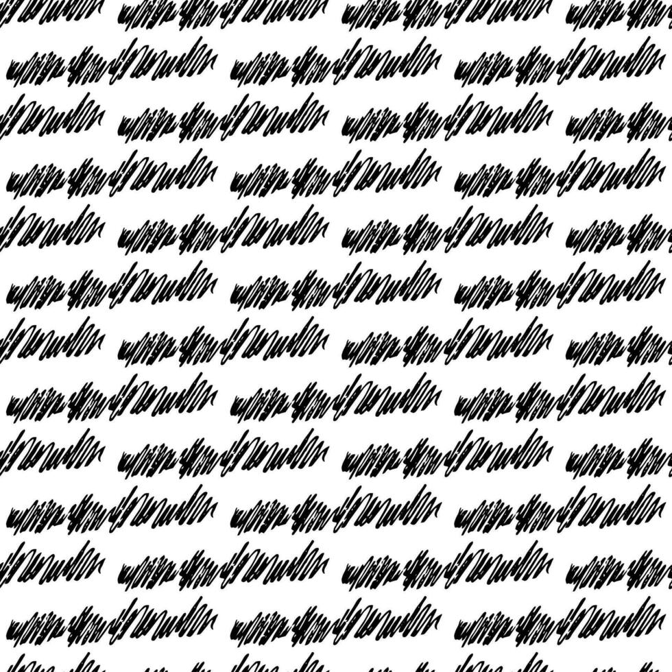 Seamless pattern with black pencil brushstrokes vector