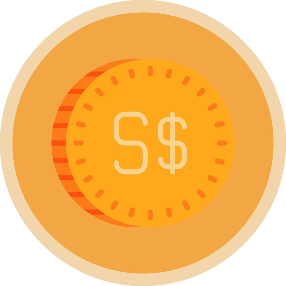 Singapur dólar vector icono diseño