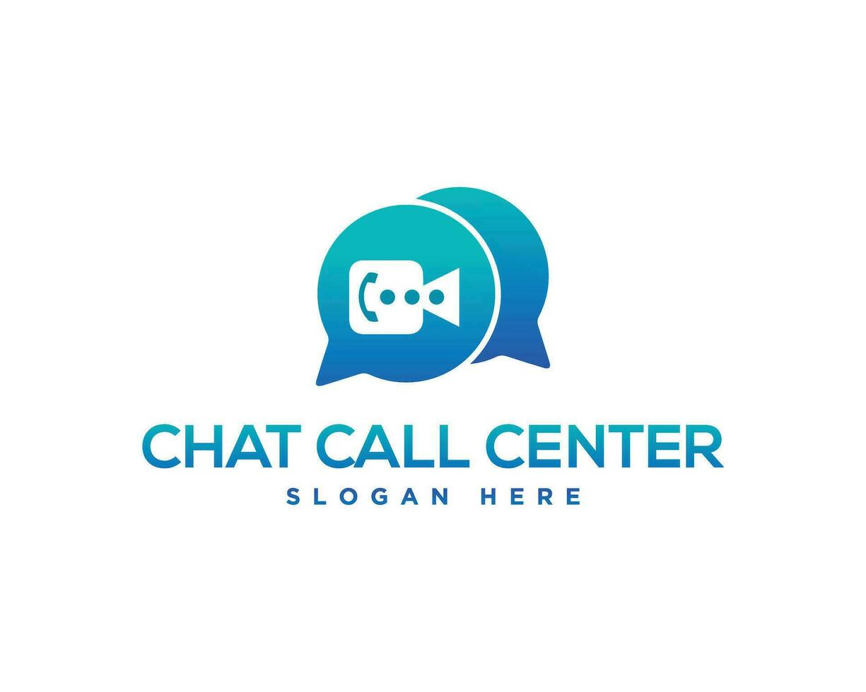 Video Call Icon Online Chat Logo Design Vector Template.