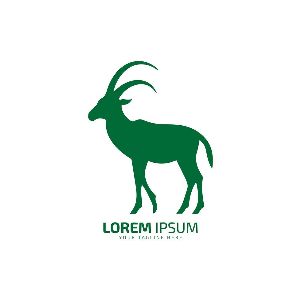 Abstract goat logo icon silhouette vector