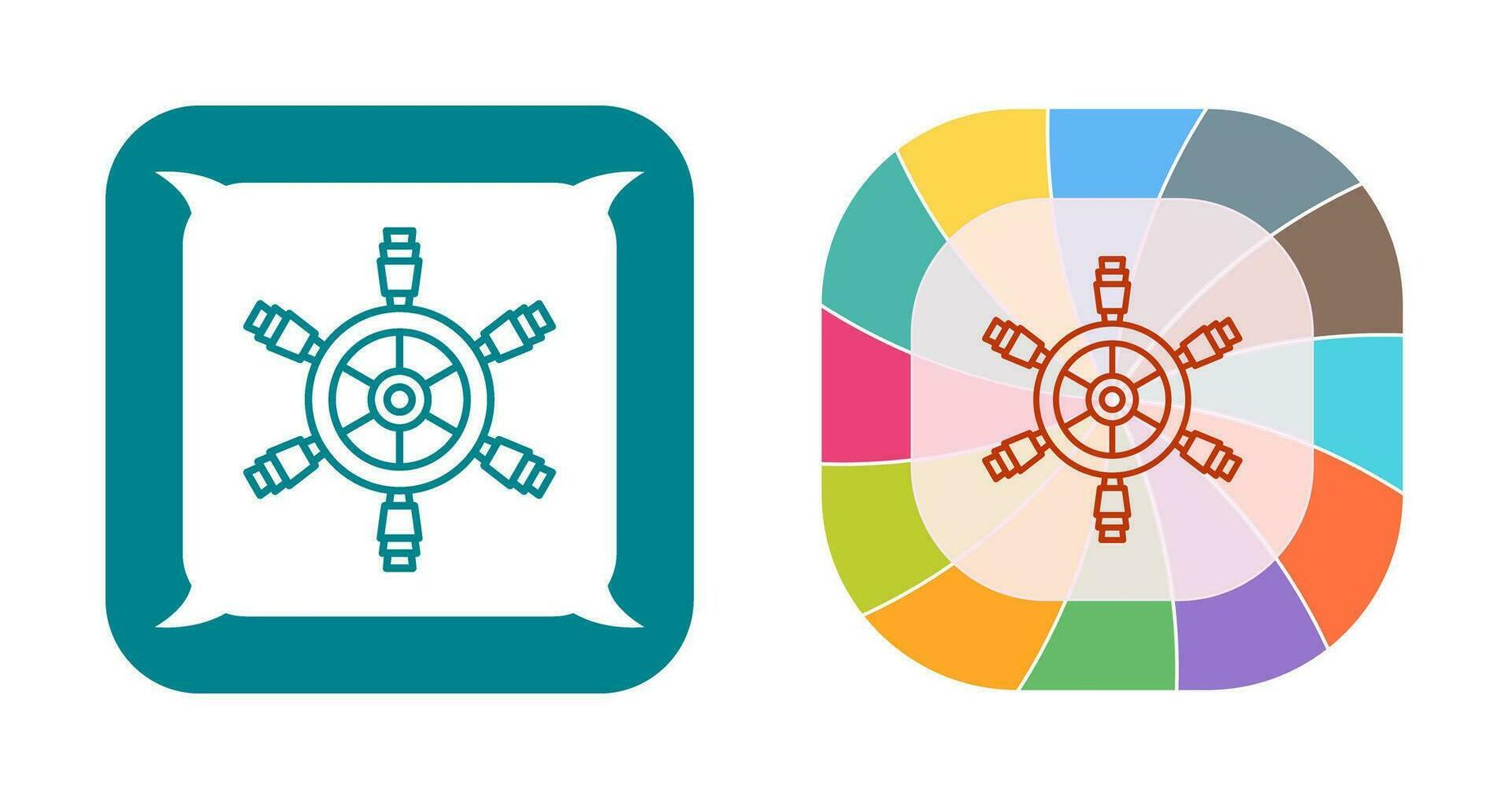 Ship Wheel Vector Icon