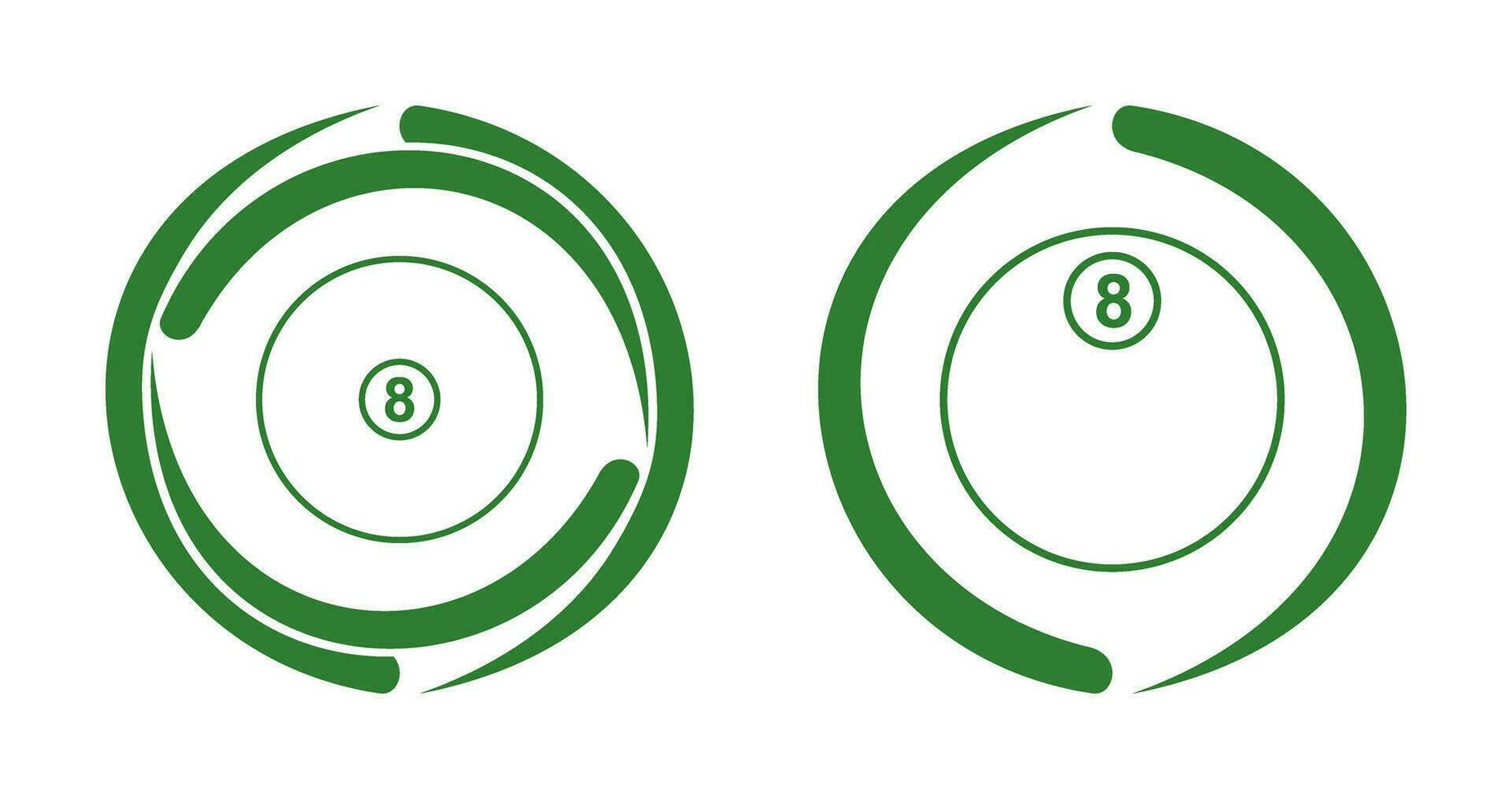 Unique Eight Ball Vector Icon