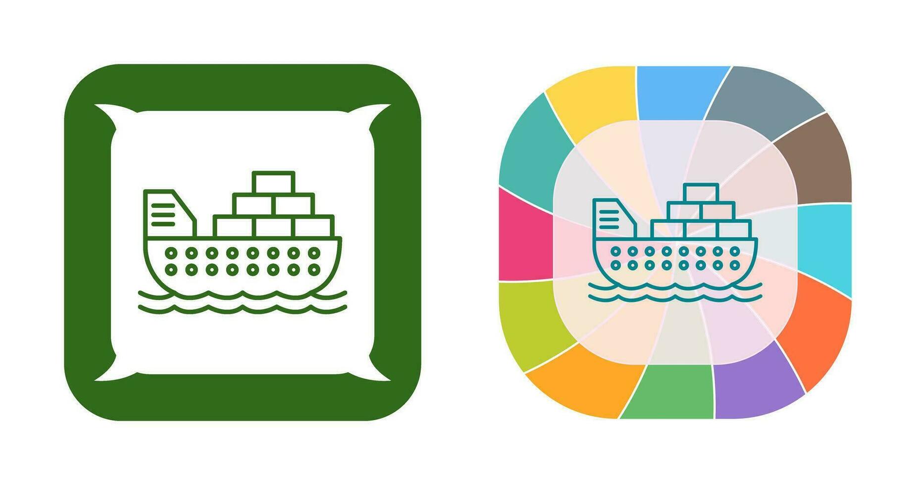 Cargo Ship Vector Icon