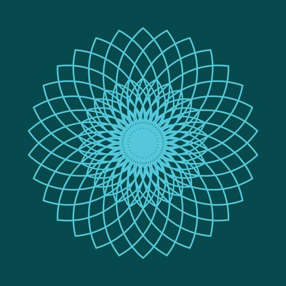 Mandala Line Round Abstract Design Illustration vector
