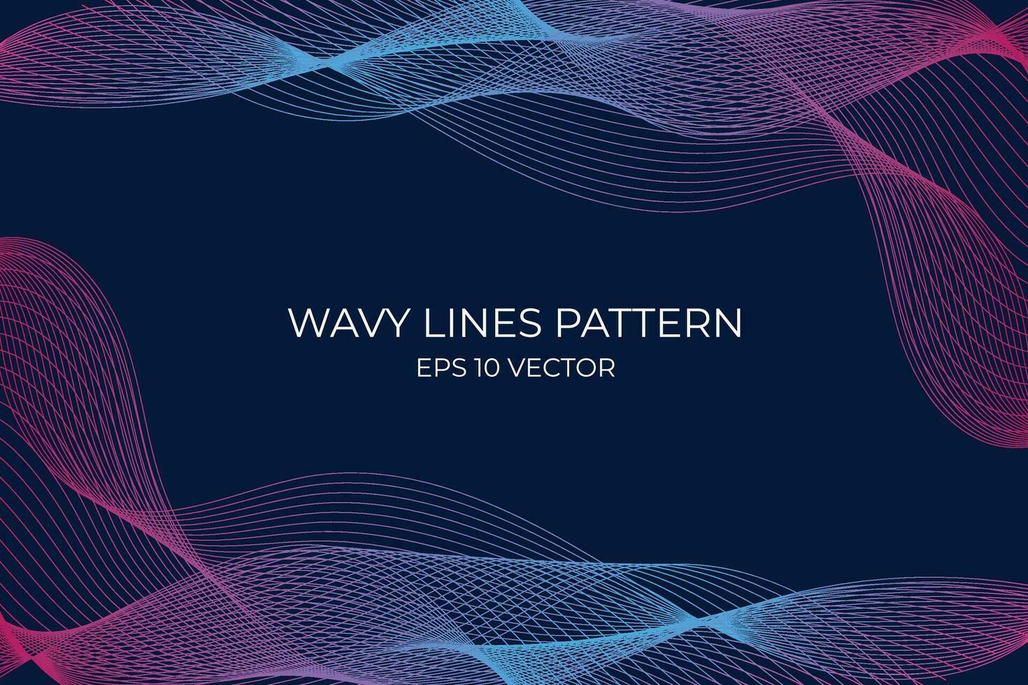 Vector wavy lines pattern smooth curve flowing dynamic blue green gradient light isolated on navy background. Concept for technology, digital, communication, science, music.