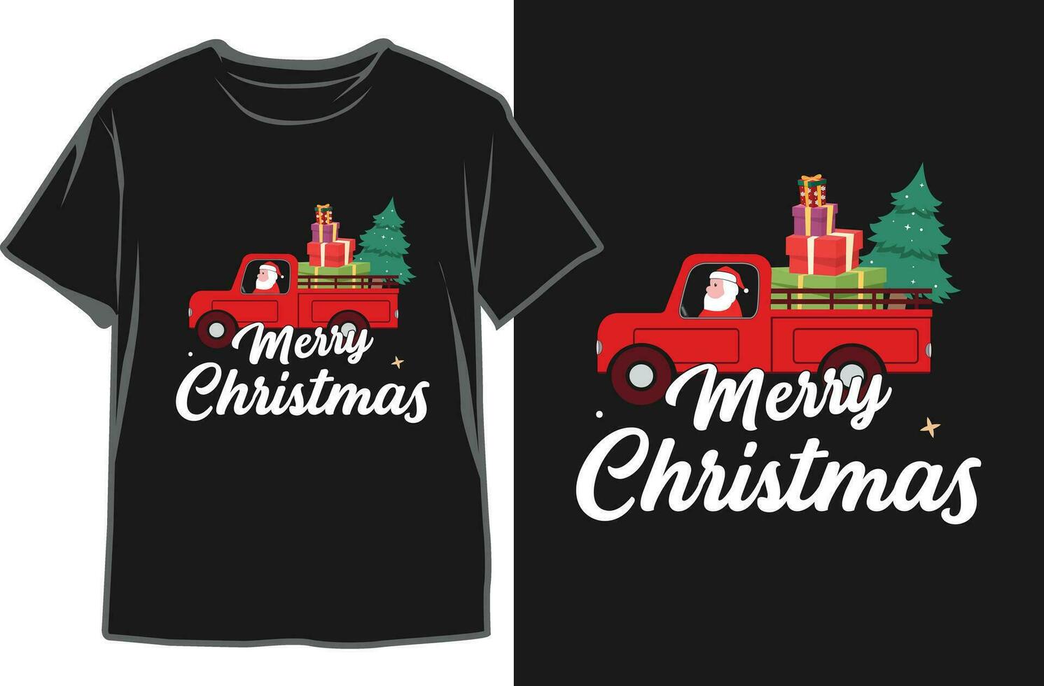 diseño de camiseta de feliz navidad vector