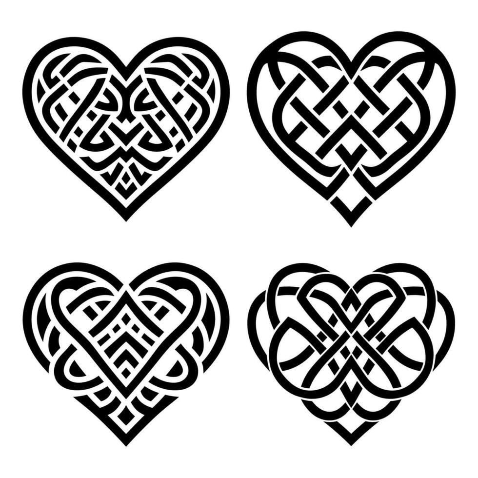 Vector heart celtic knot