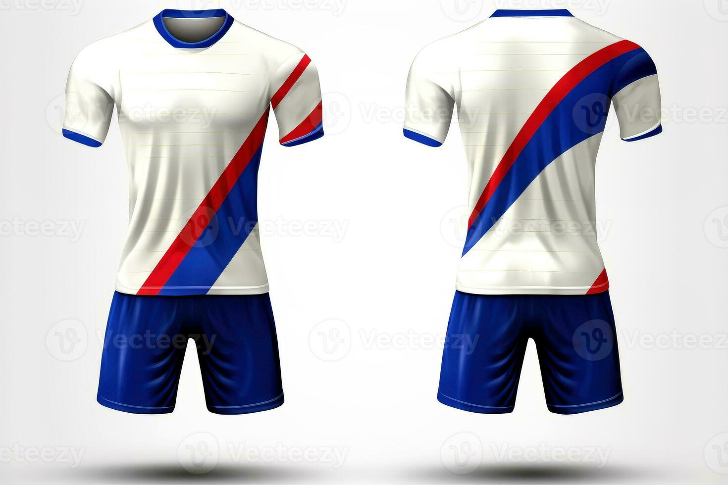 Mockup sports football team uniforms multicolors shirt, Generative AI illustration photo