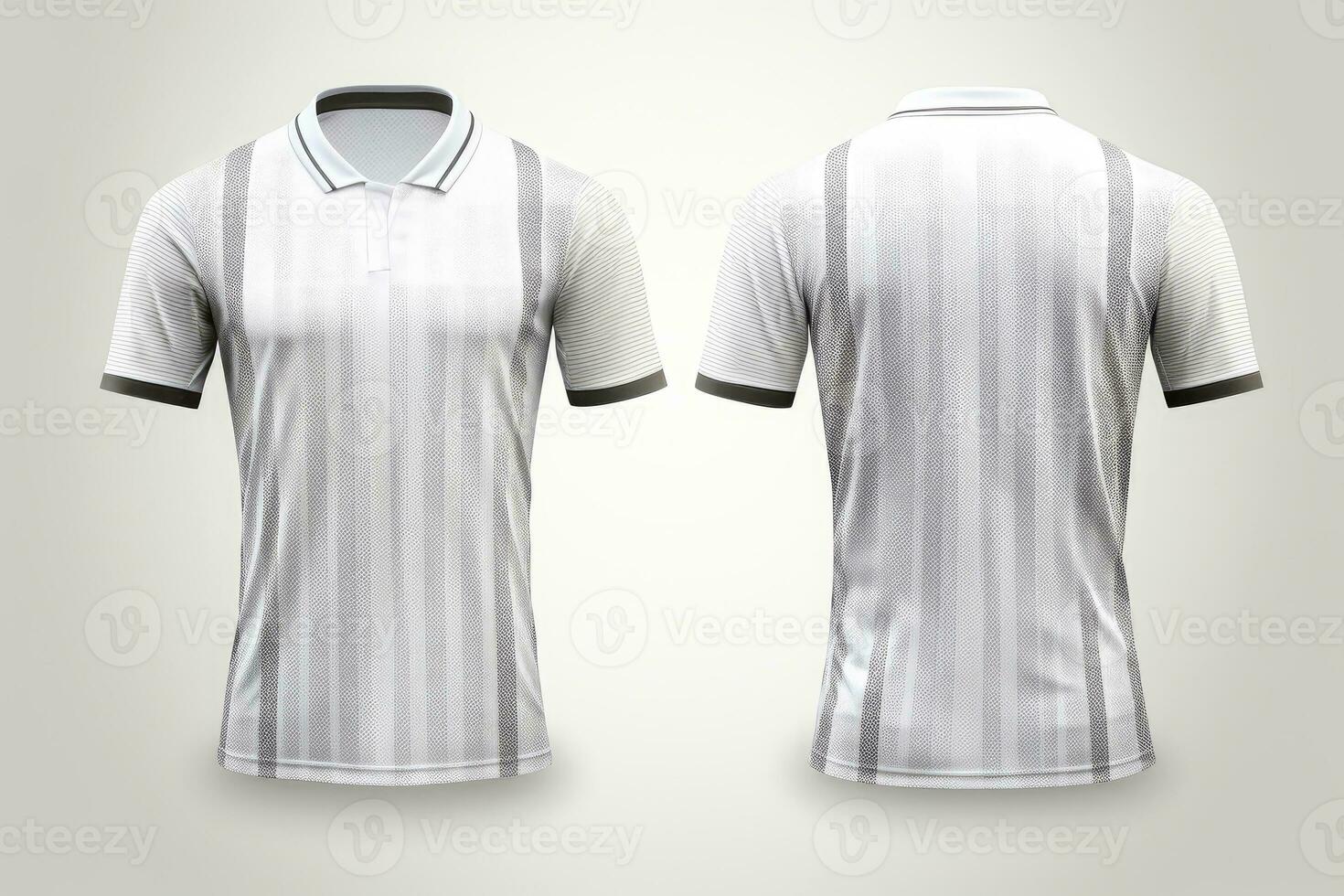 Mockup sports football team uniforms white shirt, Generative AI illustration photo