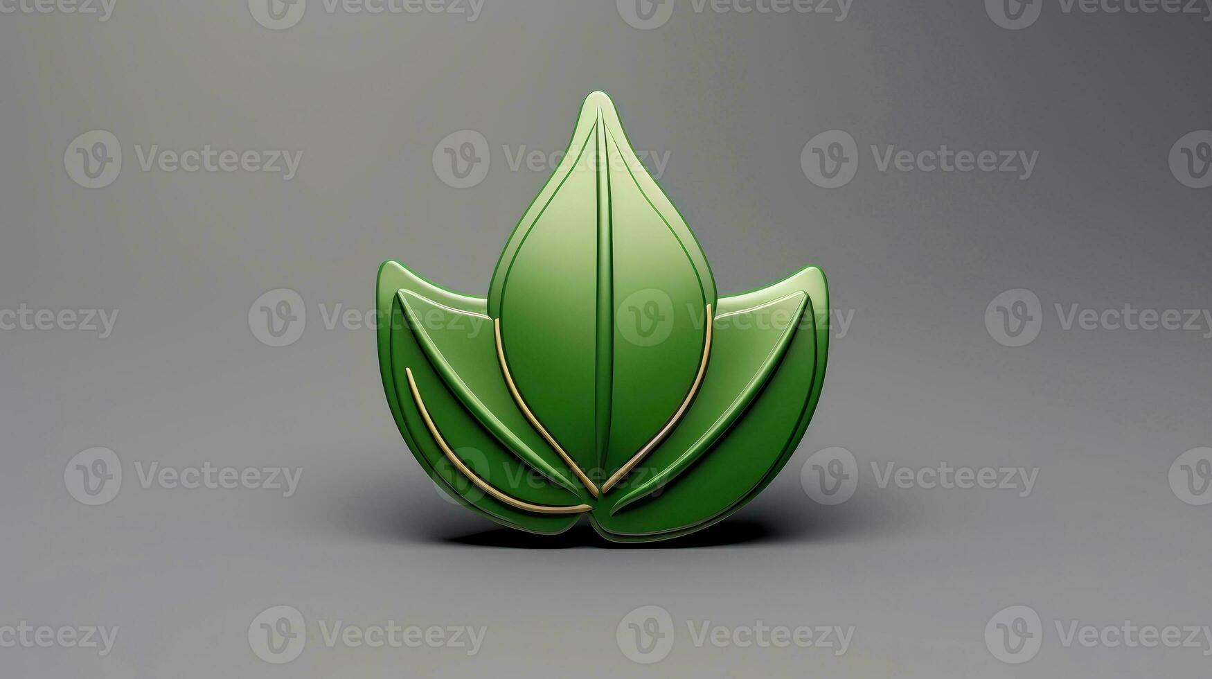 3d mockup leaf of tree and plant. Ecology, bio and natural products concept, Close up view of leaves composition, minimal style, Generative AI illustration photo