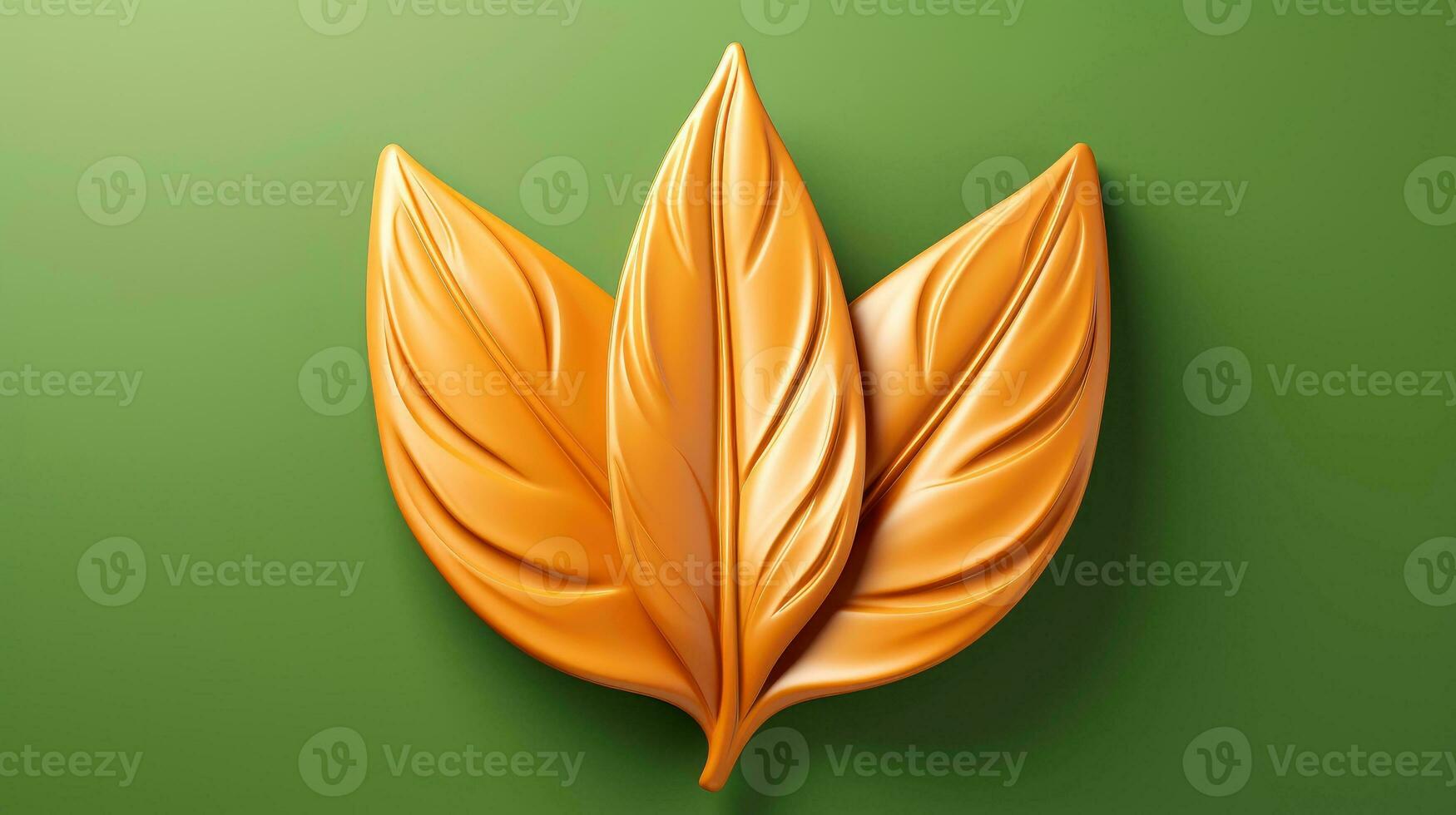 3d mockup leaf of tree and plant. Ecology, bio and natural products concept, Close up view of leaves composition, minimal style, Generative AI illustration photo