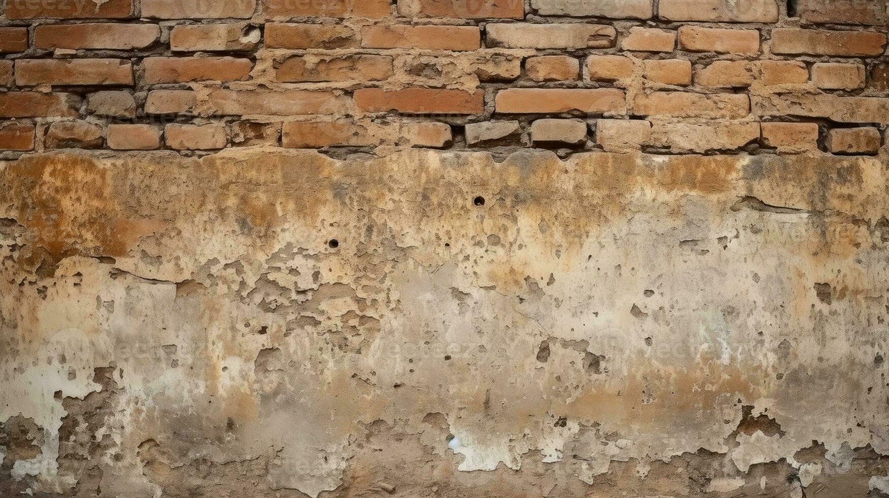 Red brick wall background, texture pattern for continuous replicate, Generative AI illustration photo