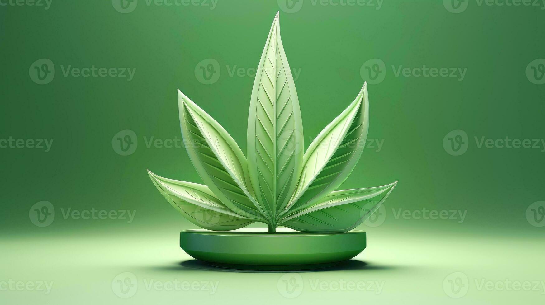 3d mockup leaf of tree and plant. Ecology, bio and natural products concept, Close up view of leaves composition, minimal style, Generative AI illustration photo