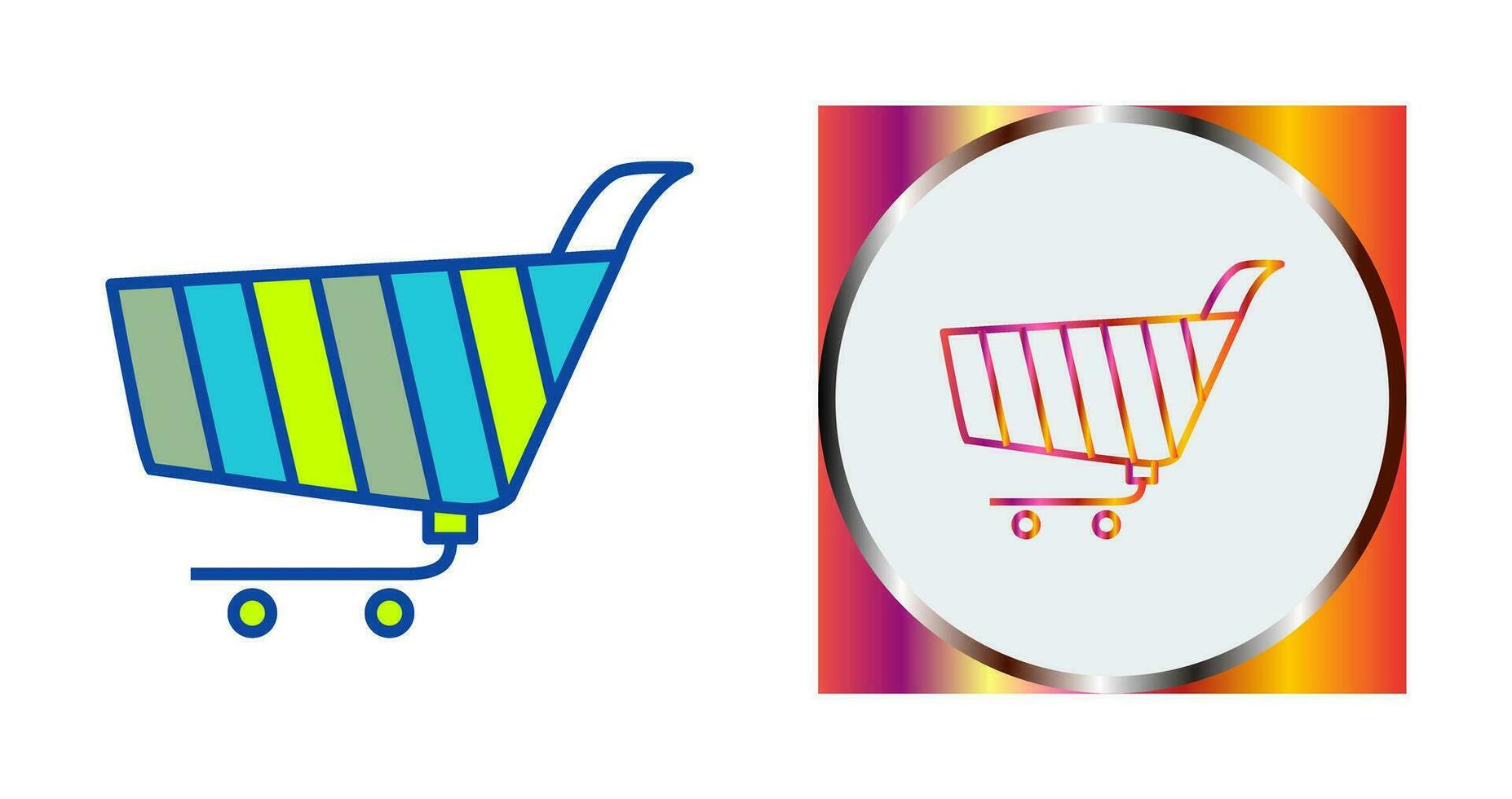 icono de vector de carrito de compras único