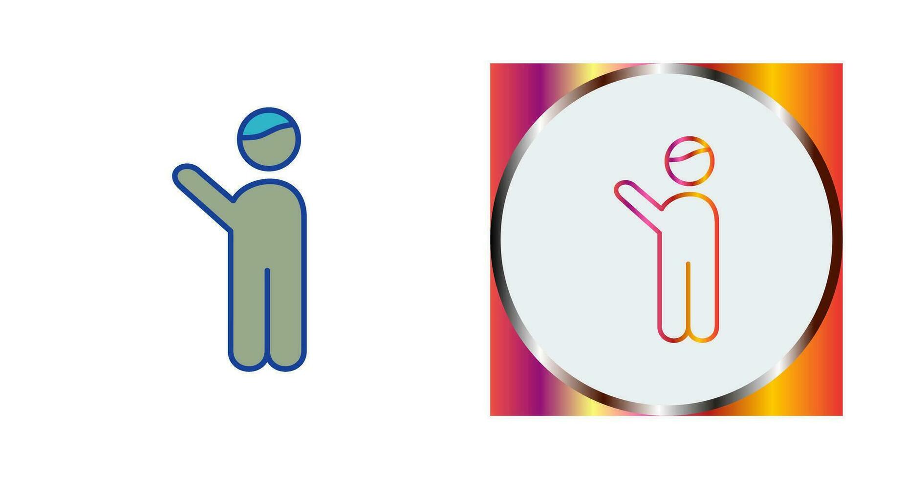 Waving to people Vector Icon
