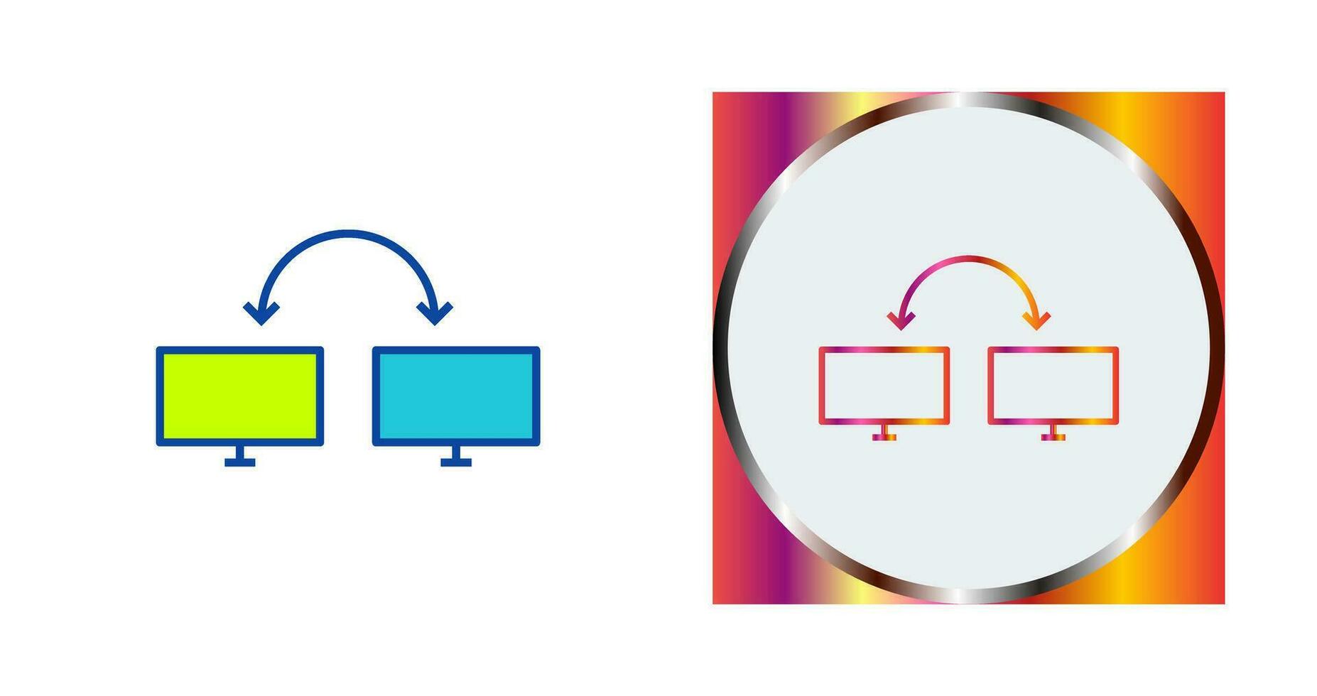 Unique Connected Systems Vector Icon
