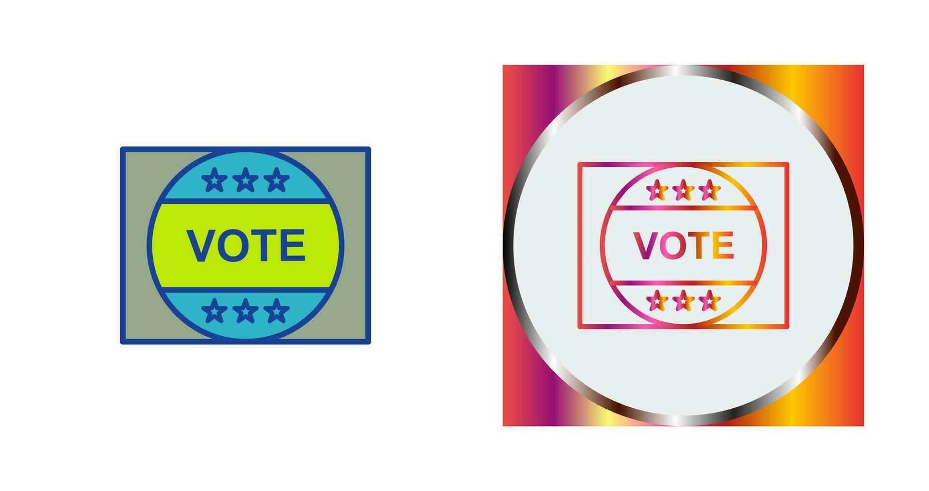 Vote Sticker Vector Icon