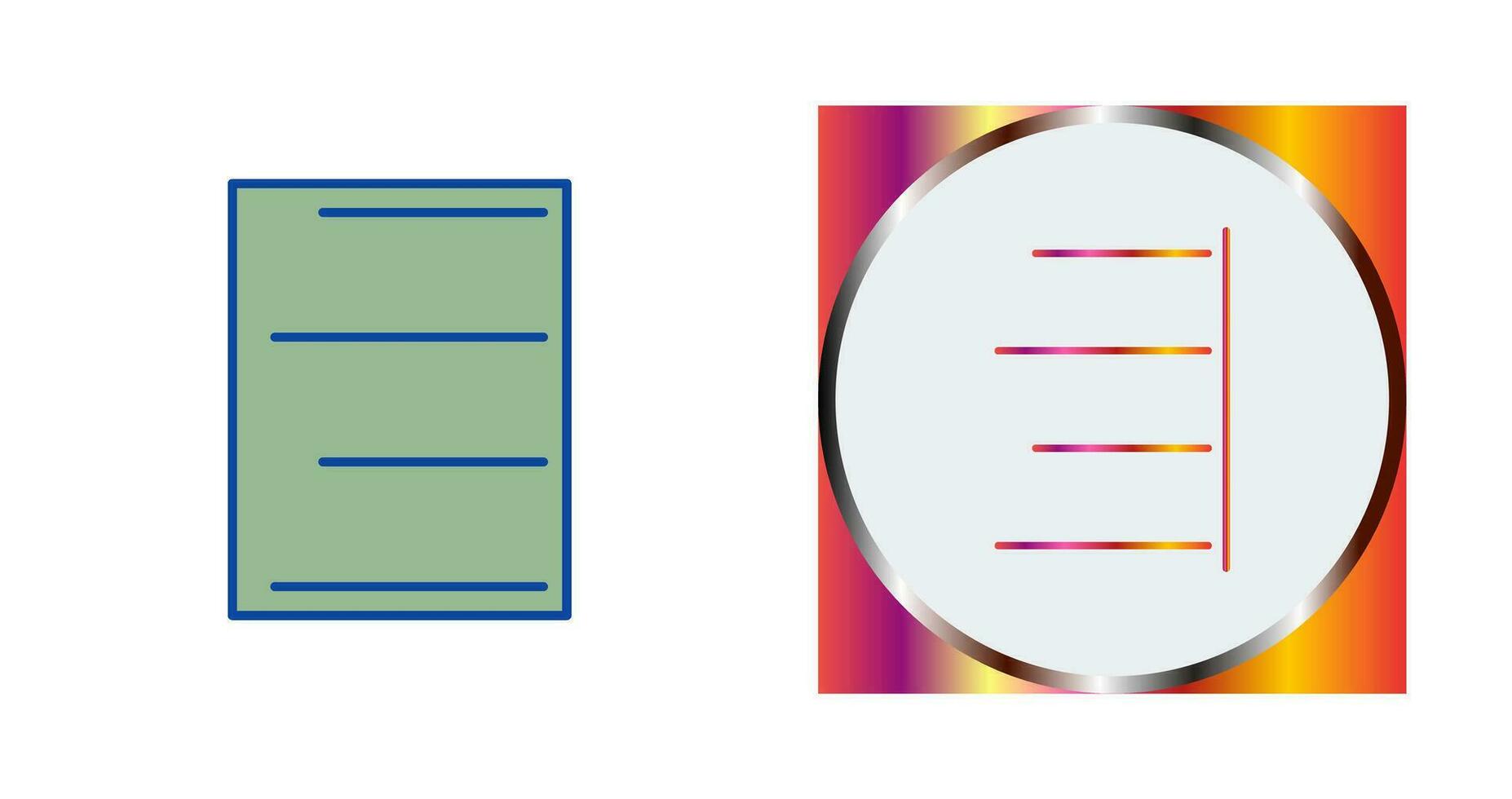 Unique Right Align Vector Icon