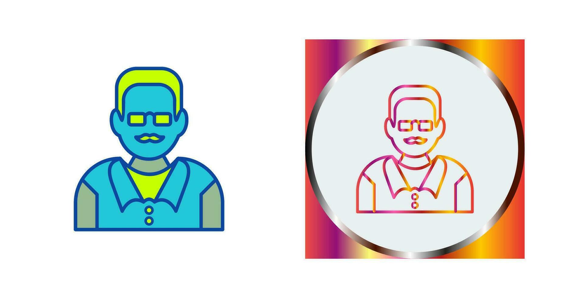 Unique Male Professor Vector Icon