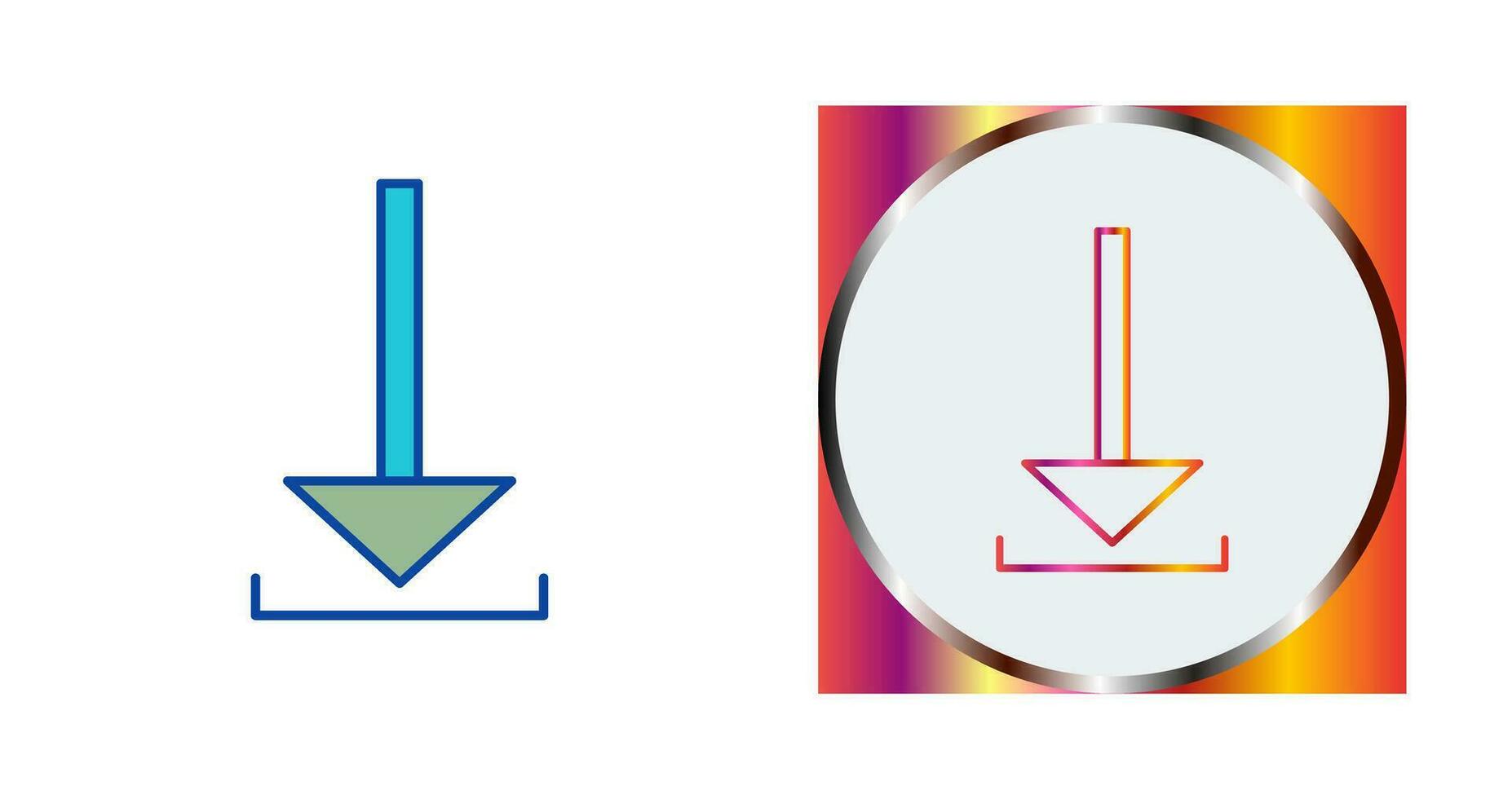 Unique Download Vector Icon