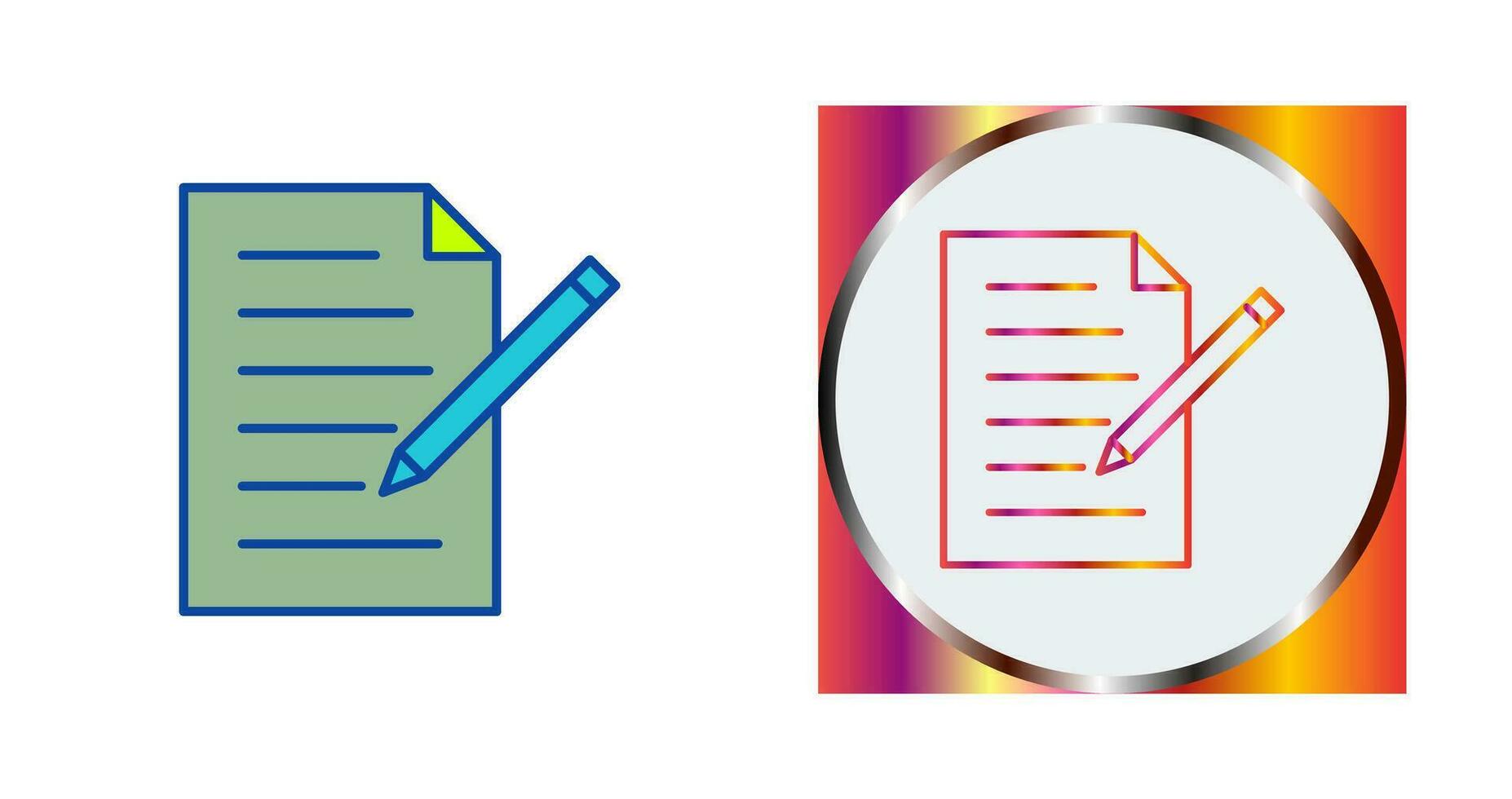 Unique Edit Document Vector Icon