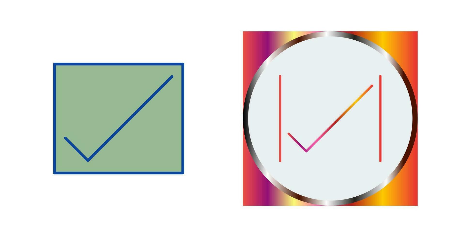 Unique Tick Vector Icon