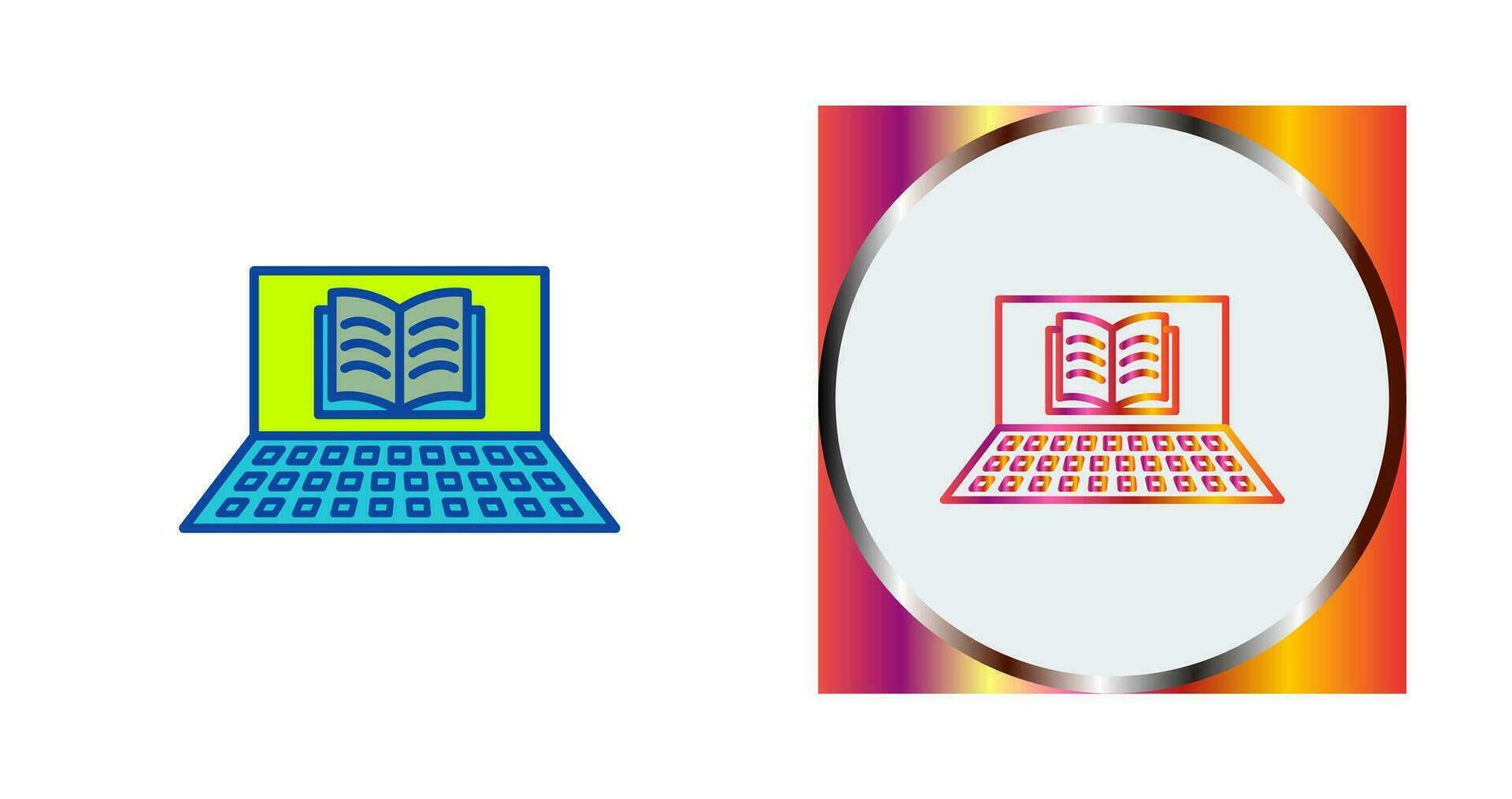 Unique Online Books Vector Icon