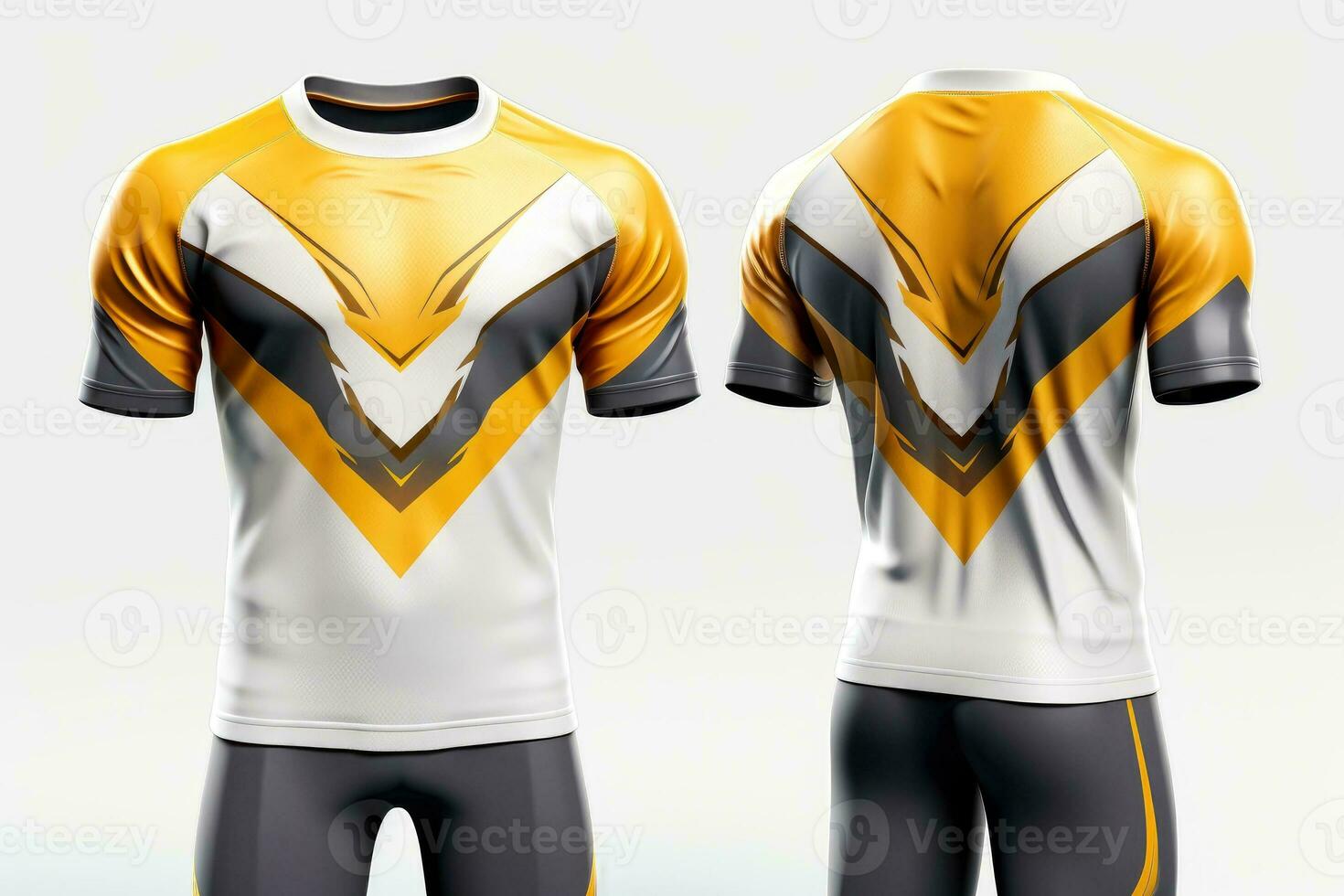 Mockup sports football team uniforms multicolors shirt, Generative AI illustration photo