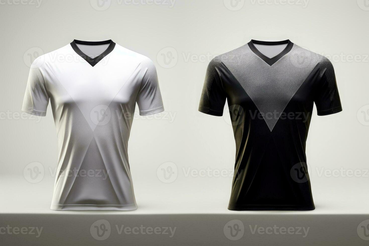 Mockup sports football team uniforms white shirt, Generative AI illustration photo