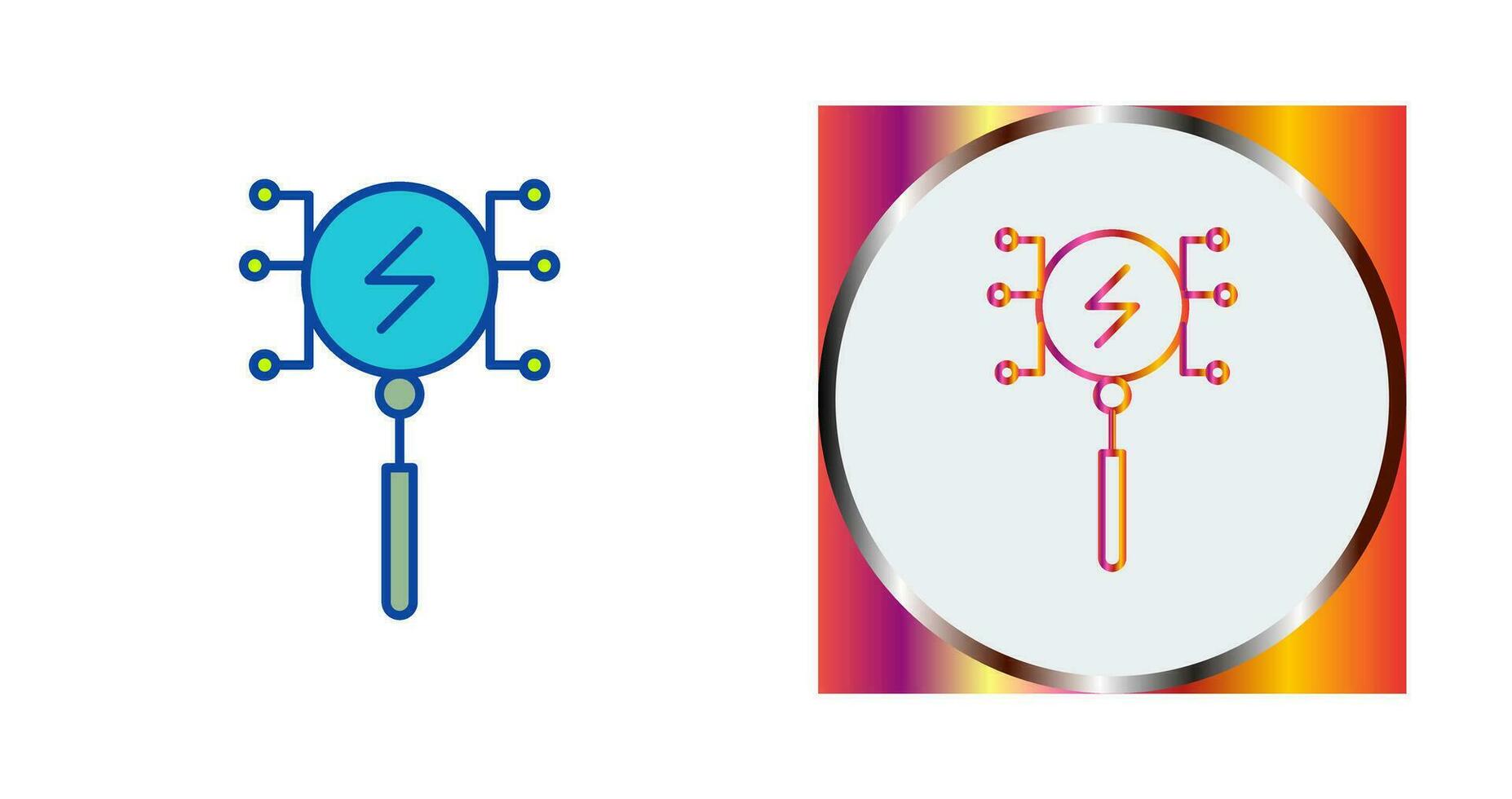 Unique Intelligent Search Vector Icon