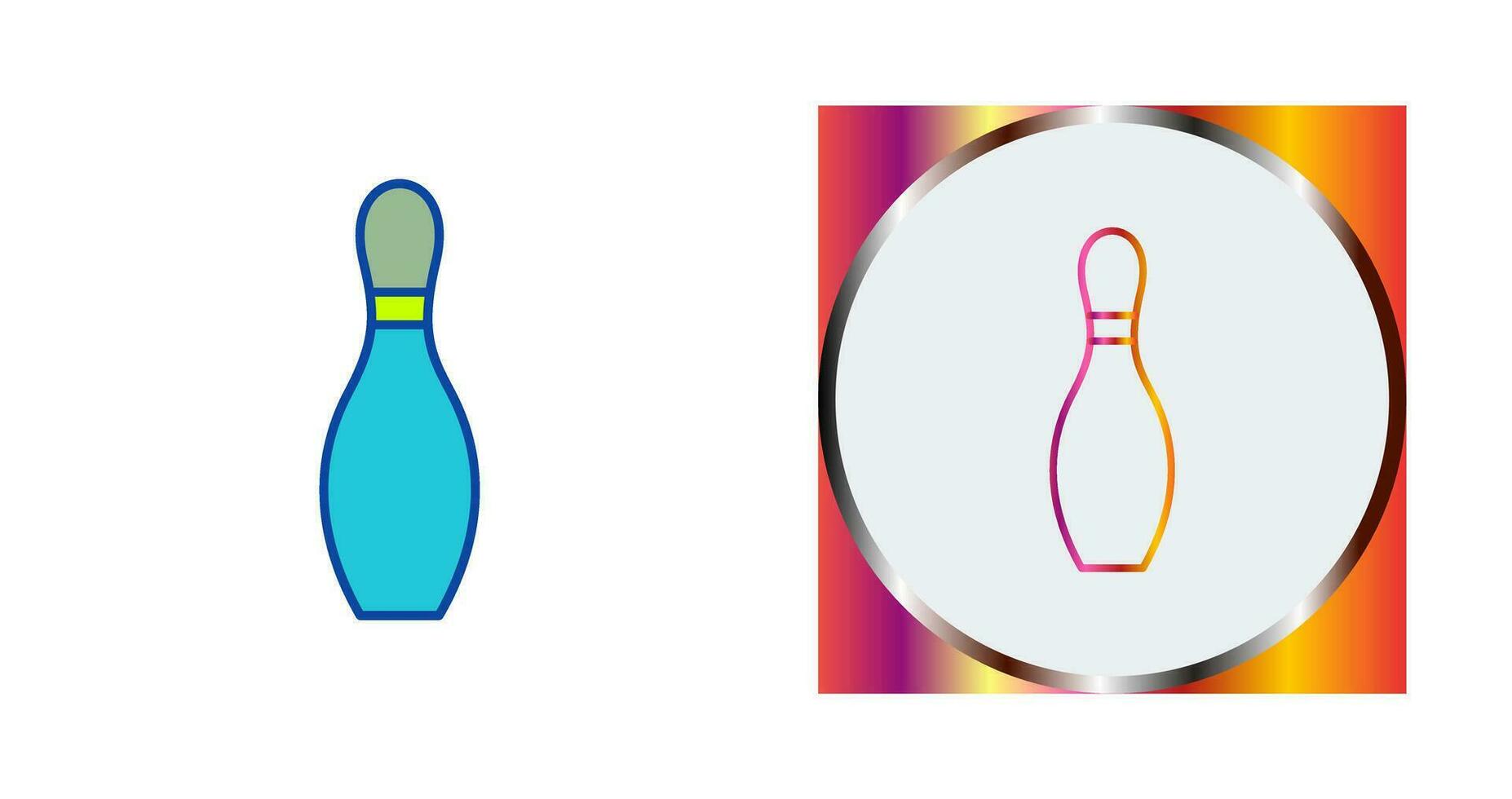 Unique Bowling Pin Vector Icon