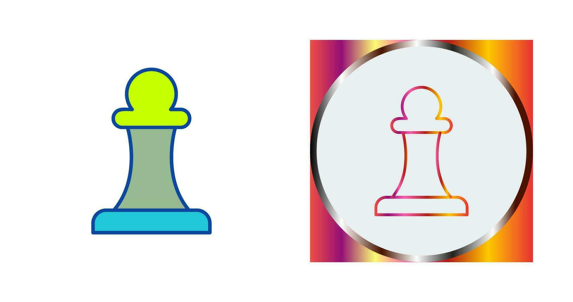 Unique Pawn Vector Icon