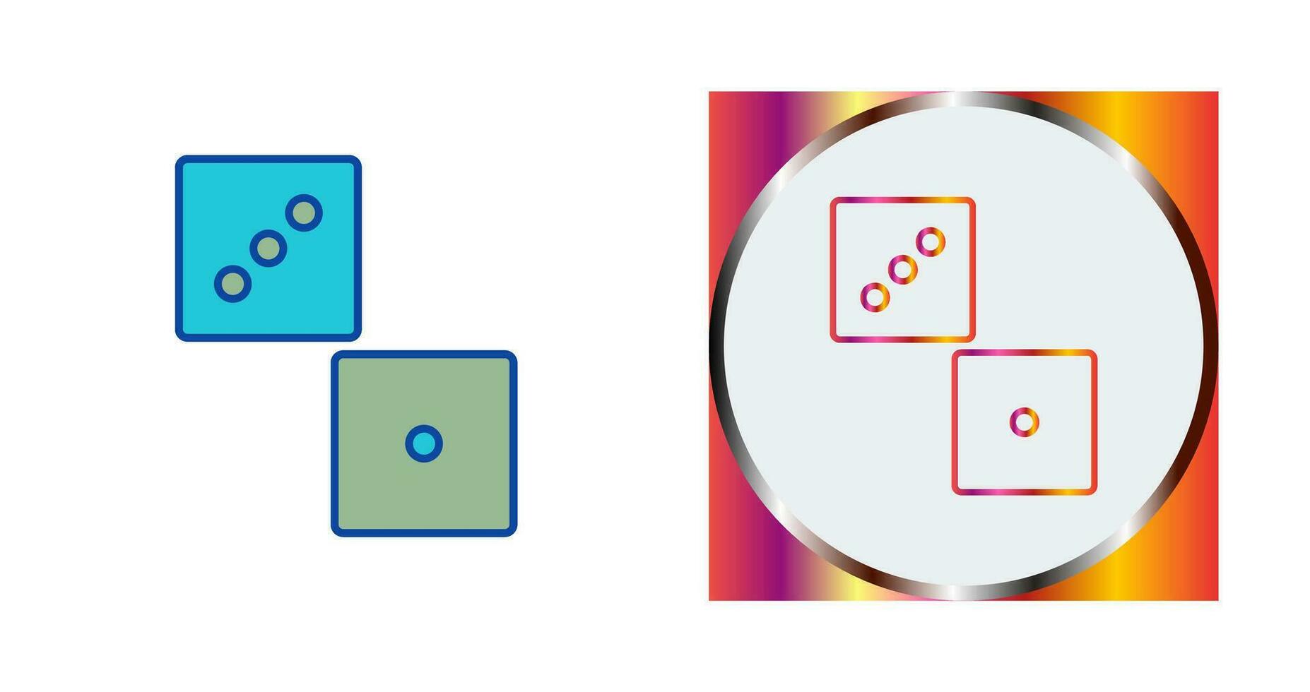 icono de vector de dados único