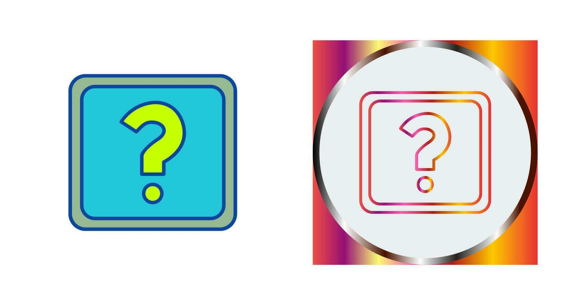 Unique Question Mark Vector Icon