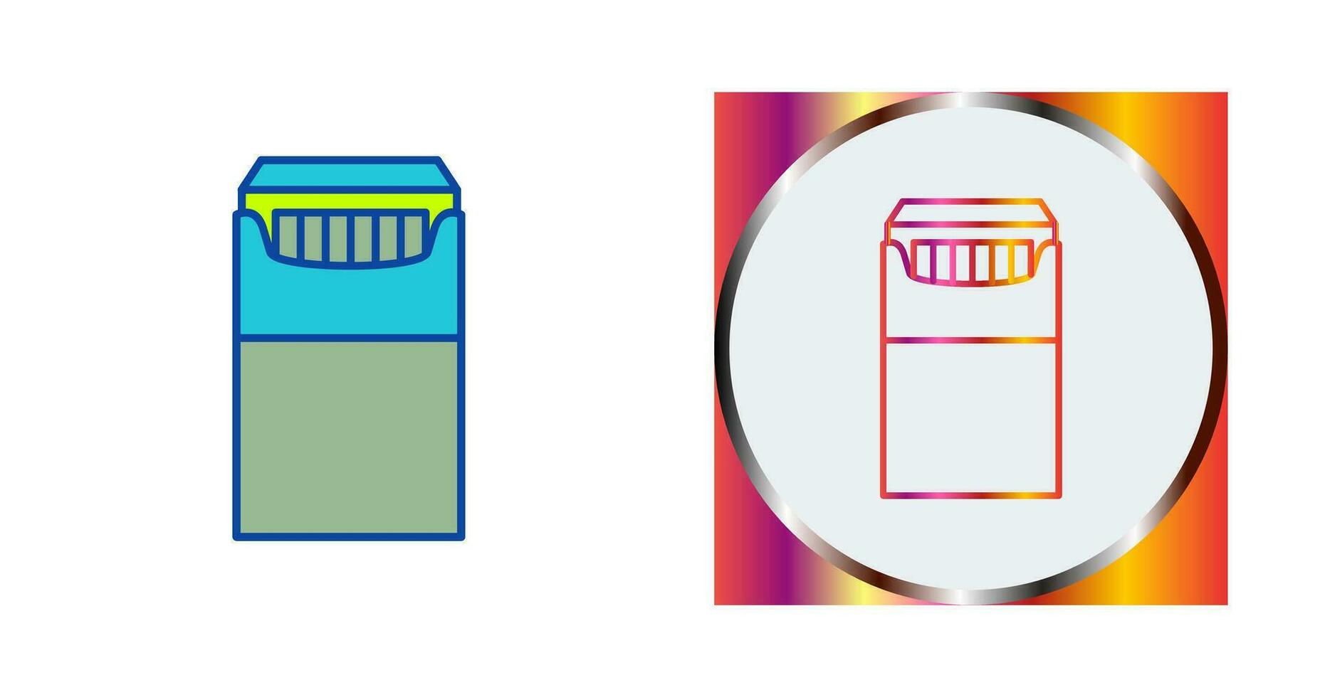 paquete único de icono de vector de cigarrillos