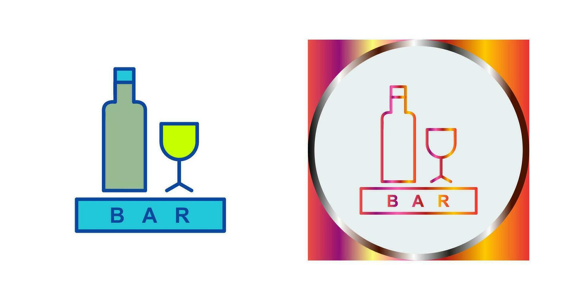 Unique Bar Sign Vector Icon