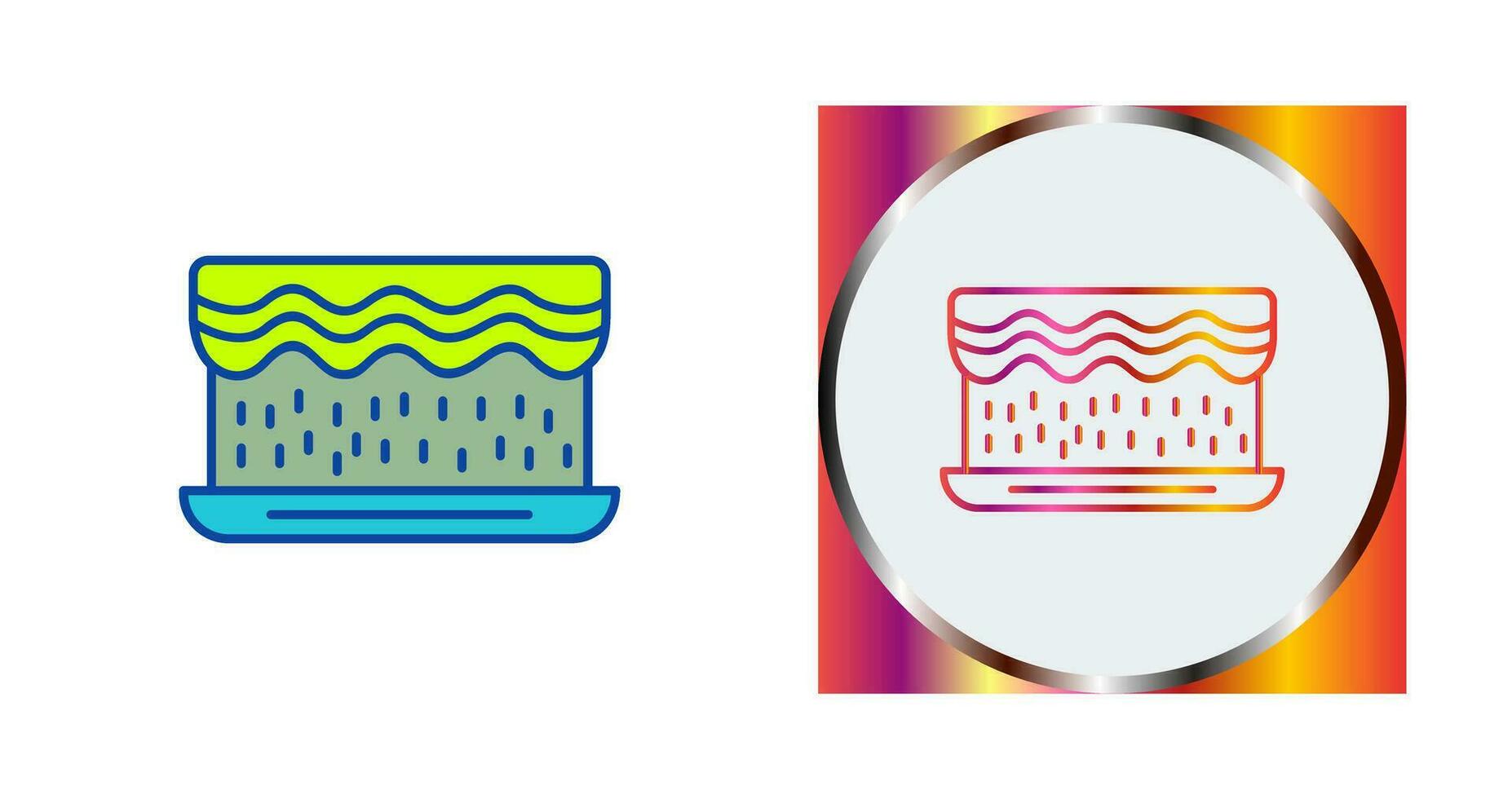 Unique Cream Cake Vector Icon