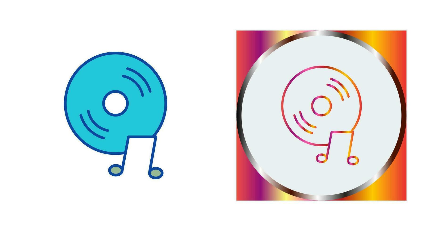 Unique Music CD Vector Icon