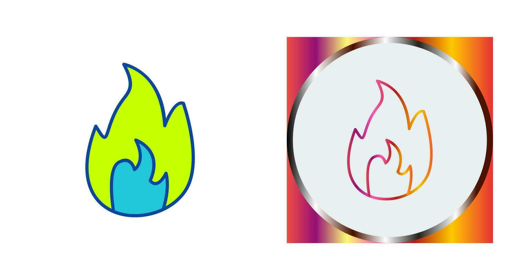 Unique Flame Vector Icon