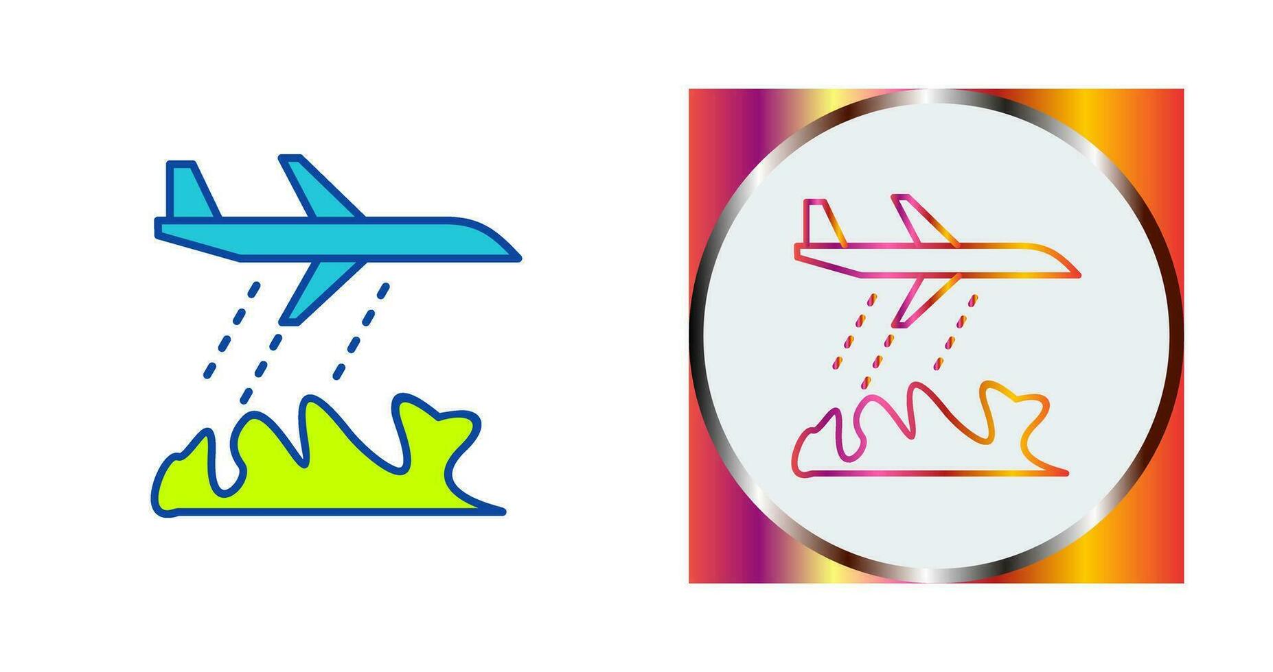 Unique Firefighter Plane Vector Icon