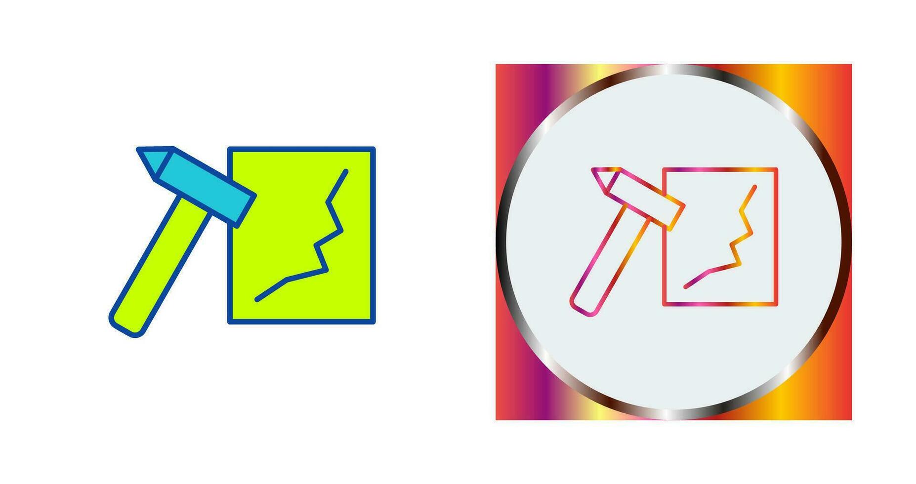 Unique Break Glass Vector Icon