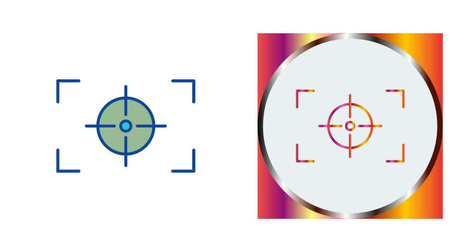 Unique Focus Horizontal Vector Icon