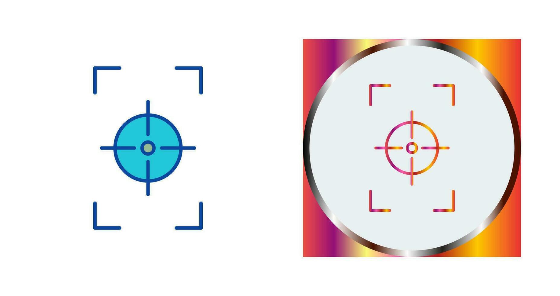 Unique Focus Vertical Vector Icon