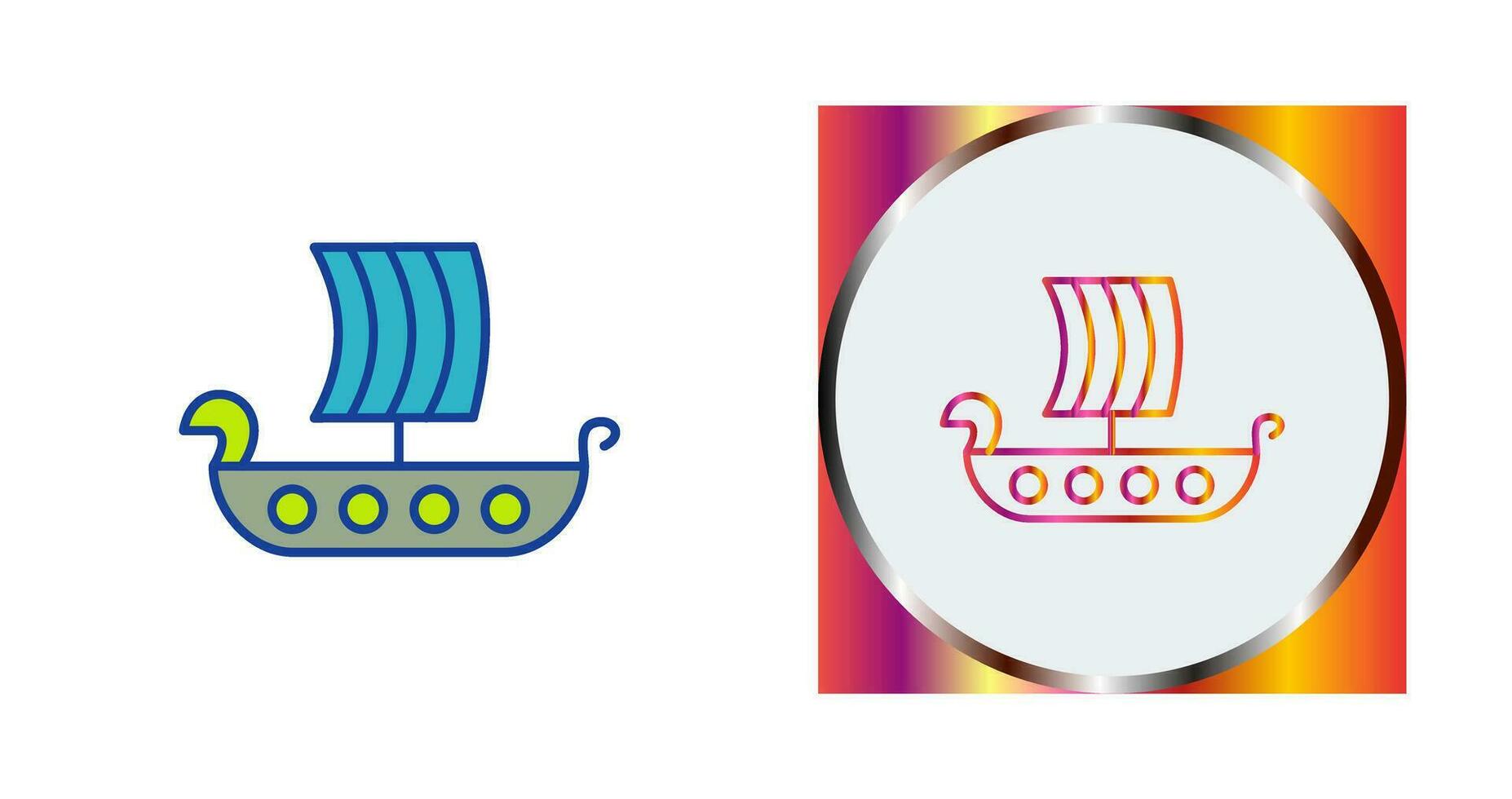 Viking Ship Vector Icon