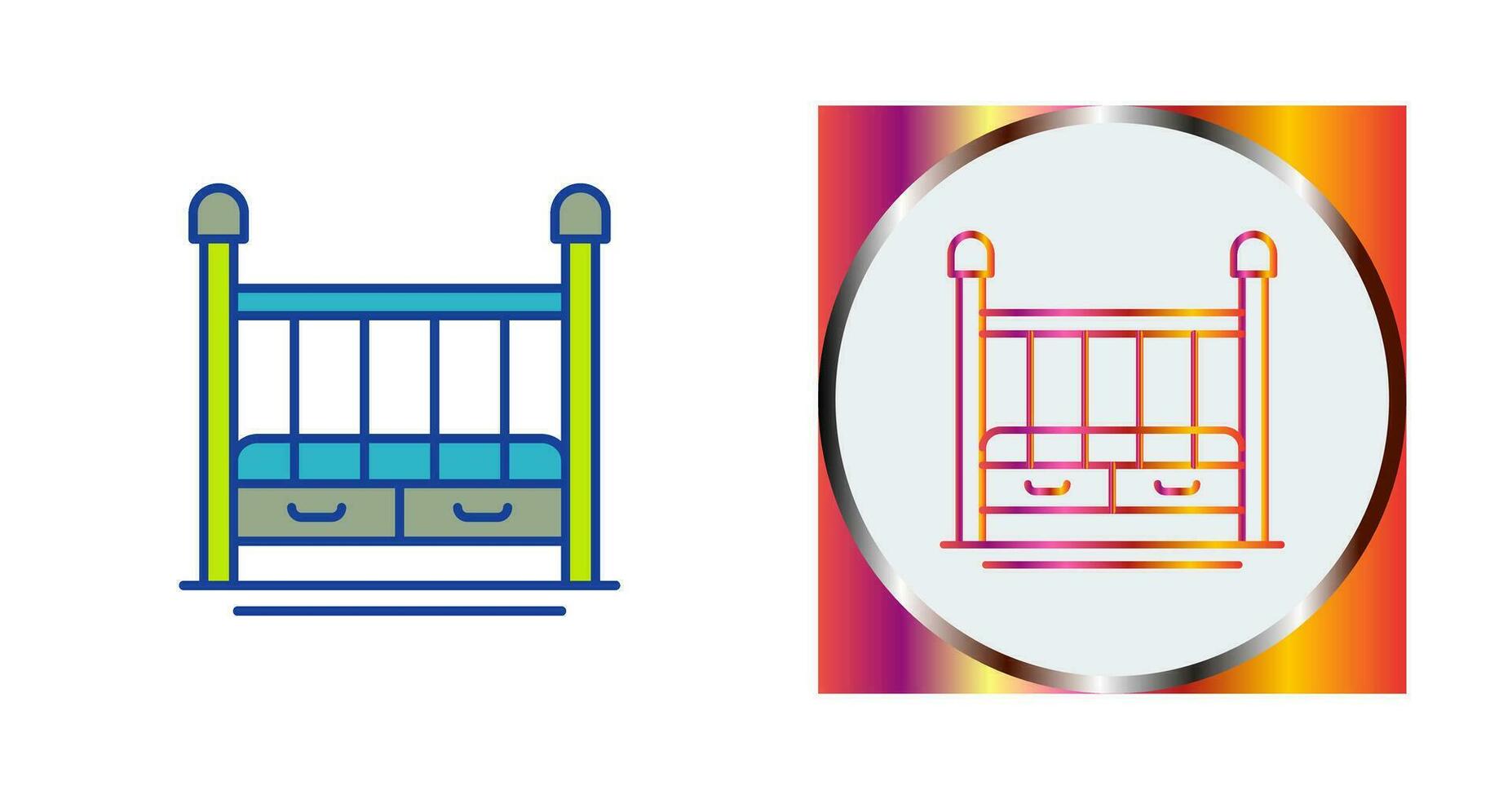 Baby Crib Vector Icon